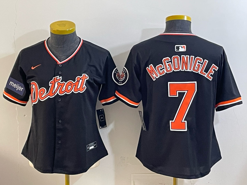 Youth Detroit Tigers #7 McGonigle black Nike 2026 MLB Jersey 0414001->youth mlb jersey->Youth Jersey